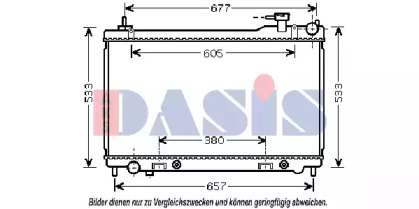 Радиатор, охлаждение двигателя AKS DASIS 070144N