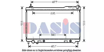 Радиатор, охлаждение двигателя AKS DASIS 070145N