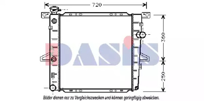 Радиатор, охлаждение двигателя AKS DASIS 090056N