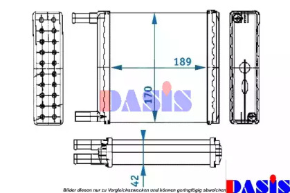 Теплообменник, отопление салона AKS DASIS 099020N