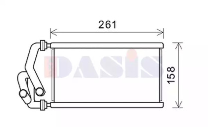 Теплообменник, отопление салона AKS DASIS 109004N
