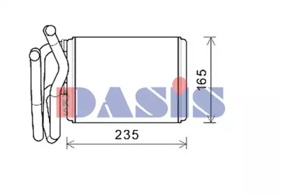 Теплообменник, отопление салона AKS DASIS 109006N