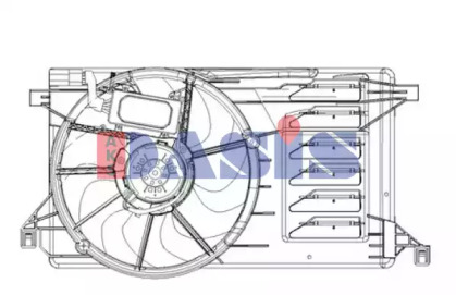 Вентилятор, охлаждение двигателя AKS DASIS 118086N