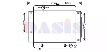 Радиатор, охлаждение двигателя AKS DASIS 120040N