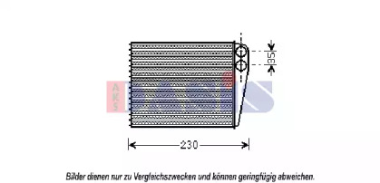 Теплообменник, отопление салона AKS DASIS 129018N