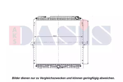 Радиатор, охлаждение двигателя AKS DASIS 130045N