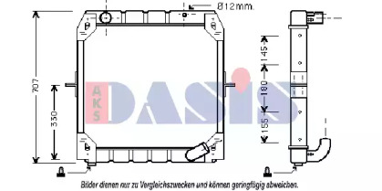 Радиатор, охлаждение двигателя AKS DASIS 131440T