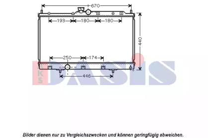 Радиатор, охлаждение двигателя AKS DASIS 140007N