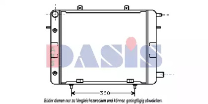 Радиатор, охлаждение двигателя AKS DASIS 151080N