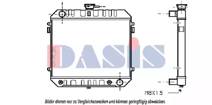 Радиатор, охлаждение двигателя AKS DASIS 151470N