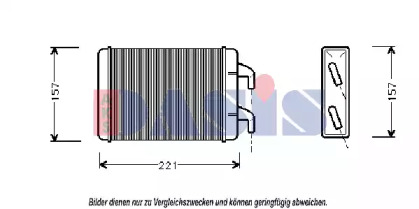 Теплообменник, отопление салона AKS DASIS 159000N