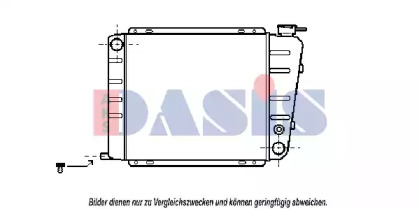 Радиатор, охлаждение двигателя AKS DASIS 160160N