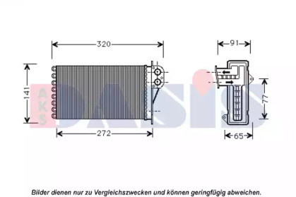 Теплообменник, отопление салона AKS DASIS 169017N