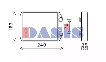 Теплообменник, отопление салона AKS DASIS 189015N