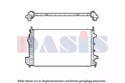 Радиатор, охлаждение двигателя AKS DASIS 190015N
