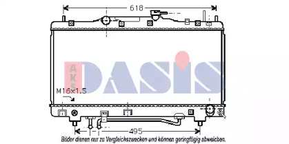 Радиатор, охлаждение двигателя AKS DASIS 210142N