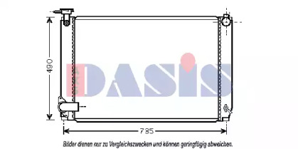 Радиатор, охлаждение двигателя AKS DASIS 210204N