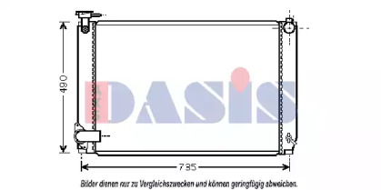 Радиатор, охлаждение двигателя AKS DASIS 210205N