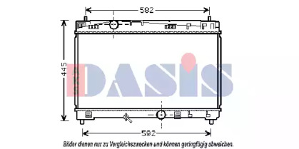 Радиатор, охлаждение двигателя AKS DASIS 210220N