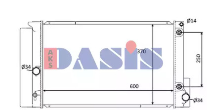 Радиатор, охлаждение двигателя AKS DASIS 210266N