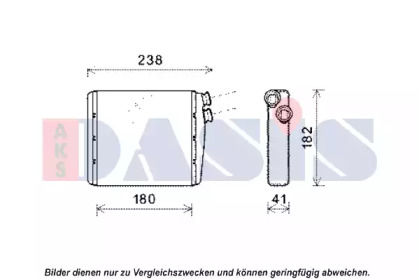 Теплообменник, отопление салона AKS DASIS 229008N