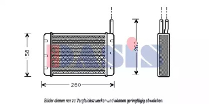 Теплообменник, отопление салона AKS DASIS 259050N