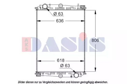 Радиатор, охлаждение двигателя AKS DASIS 290006S