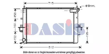 Радиатор, охлаждение двигателя AKS DASIS 370029N