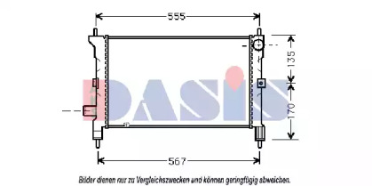 Радиатор, охлаждение двигателя AKS DASIS 370030N