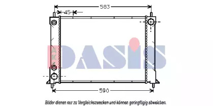 Радиатор, охлаждение двигателя AKS DASIS 370310N