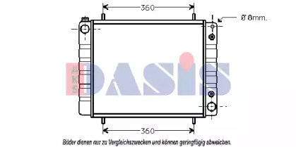 Радиатор, охлаждение двигателя AKS DASIS 370460N