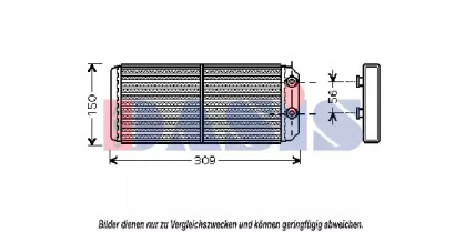 Теплообменник, отопление салона AKS DASIS 379006N