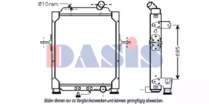 Радиатор, охлаждение двигателя AKS DASIS 390033N