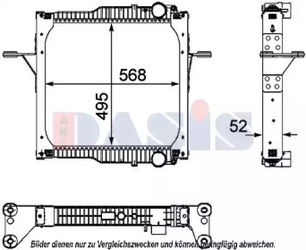 Радиатор, охлаждение двигателя AKS DASIS 390042N