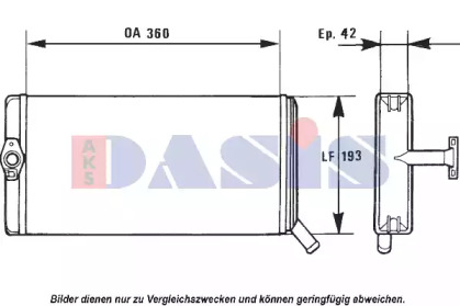 Теплообменник, отопление салона AKS DASIS 399040N