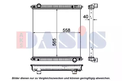 Радиатор, охлаждение двигателя AKS DASIS 400050N