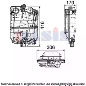 Компенсационный бак, охлаждающая жидкость AKS DASIS 404000N