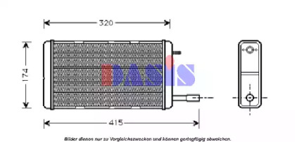 Теплообменник, отопление салона AKS DASIS 409230N