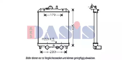 Радиатор, охлаждение двигателя AKS DASIS 430015N