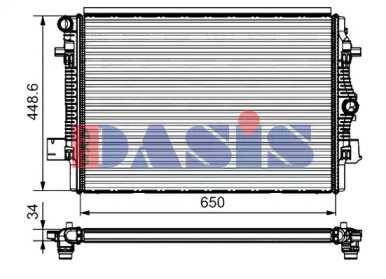 Радиатор, охлаждение двигателя AKS DASIS 480005N