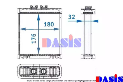 Теплообменник, отопление салона AKS DASIS 489140N