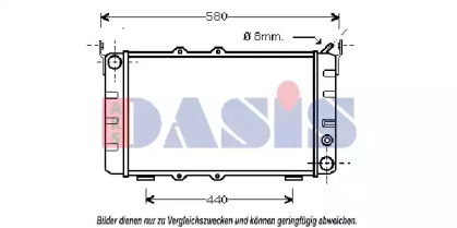 Радиатор, охлаждение двигателя AKS DASIS 490010N