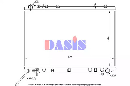 Радиатор, охлаждение двигателя AKS DASIS 510004N