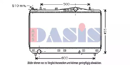 Радиатор, охлаждение двигателя AKS DASIS 510019N