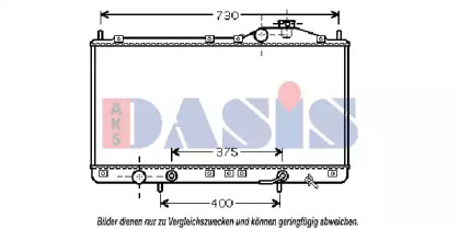 Радиатор, охлаждение двигателя AKS DASIS 510044N