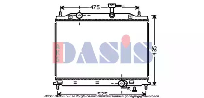 Радиатор, охлаждение двигателя AKS DASIS 510076N