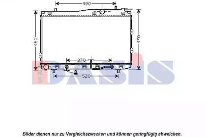 Радиатор, охлаждение двигателя AKS DASIS 510087N