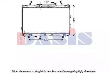 Радиатор, охлаждение двигателя AKS DASIS 510094N