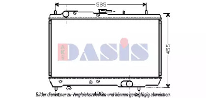 Радиатор, охлаждение двигателя AKS DASIS 510112N