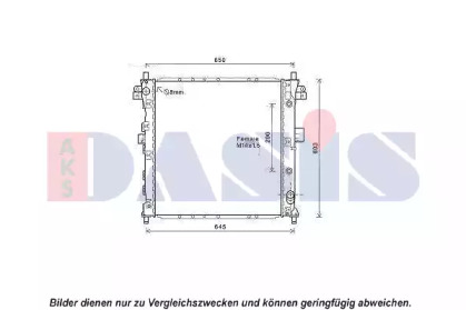Радиатор, охлаждение двигателя AKS DASIS 510122N